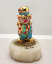 Ron Lee Clown Figurine Pudge Pink Hearts picture