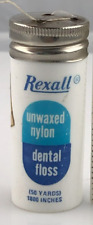 Vintage Rexall unwaxed nylon dental floss dispenser with floss picture