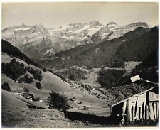 Switzerland, Valley of the Ormonts and Diablerets Vintage Print, Silver Print   picture