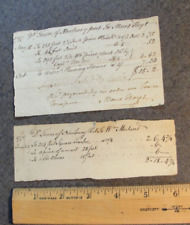 1775-1797 NEWBURYPORT MASS TOWN PAID INVOICES SIGNED       Y picture