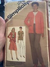 Vintage Simplicity Career Suit Sewing Pattern 9878 Size 46-52 Cut and Complete  picture