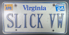 Virginia Personalized Vanity License Plate Va SLICK VW Volkswagen Car Garage picture