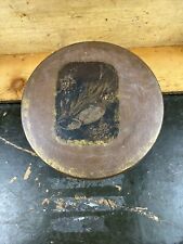 Vintage Looking Round Tin Wheat Flour & Grains Baker Farm Decor Home Crafted picture