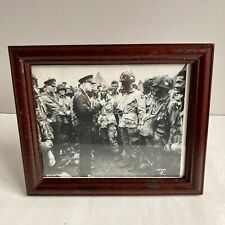 Dwight Eisenhower D-Day Normandy Black & White Photograph Print 8x10 WWII Framed picture