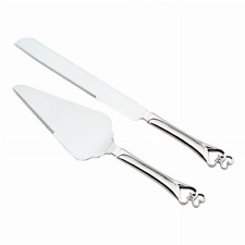 Cake Knife/Server Set with Double Hearts picture