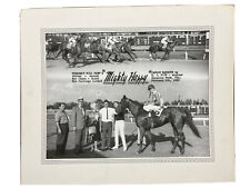 Rare Turfotos Horse Racing Feb 1965 “Mighy Happy” 11”x14” Mounted Photograph B&W picture