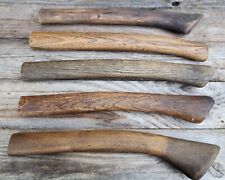Lot of 5 Vintage Curved Handles - Hatchets, Hammers, Tools, Hardwood Hickory picture