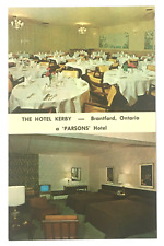 HOTEL KERBY Brantford Ontario Canada Chrome Postcard a PARSONS Hotel Travel 1964 picture