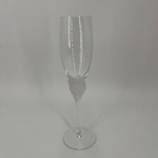 PV09187 Vintage 1990s Christian Dior Crystal FROSTED ROSE Champagne Flute picture