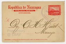 Vintage Postcard 1902 Nicaragua Postal Card Posted Managua Leon Excellent picture