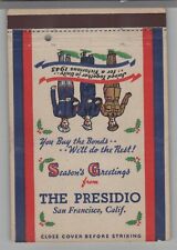 Matchbook Cover - Post Card - US Army The Presidio San Francisco, CA picture