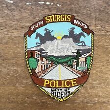 South Dakota - Sturgis Police Dept Patch - City Of Riders Iron-on/ Sew-on picture