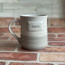 Crockery style mug cup with the word faith gifts for coffee tea lovers picture