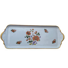 Vintage THARAUD LIMOGES France Flowers Rectangular Tray Platter picture