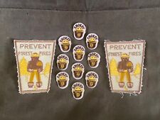 Vintage Original Smokey The Bear Patches ,  Fire Safety Emblems Lot Of 12 picture