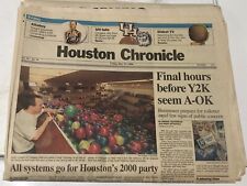 Houston Chronicle Dec. 31, 1999, Jan 1, 2000 Y2K All System Go For 2000 Party picture