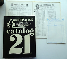 Abbott's MAGIC Catalog 21 - W/2 sets of price lists & original order form picture