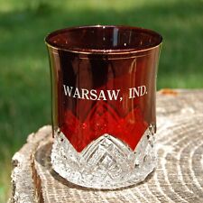 McKee Brothers Glass #139 Heart Band 8 oz Tumbler  WARSAW INDIANA picture