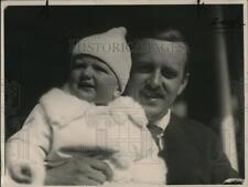 1924 Press Photo of Leo L. Treadwell with his son Warren S. Treadwell picture