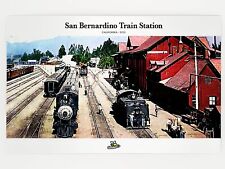 San Bernardino Train Station California - 1915 Lithograph Reprint Postcard #SNCL picture