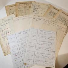 antique handwritten paper lot ledger pages stock transfers 1870-1960s picture
