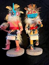 Vintage Hopi Kachina 9” Early Morning And Sun Doll Artist Signed Largo picture