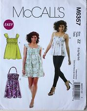 McCalls 6357 EASY Misses Tops Tunics Dress Sewing Pattern Sz 16-26 L-XL-XXL picture