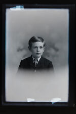 Antique 5x7 Glass Plate Negative Young Boy Portrait E12 picture