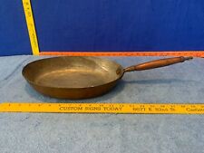 Antique Vintage Hammered Copper Pan w/ Wooden Handle picture