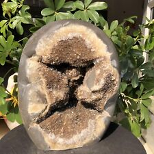 20.9LB Natural Dragon Septarian geode egg calcite Quartz Crystal reiki Healing picture