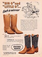 Nocona Boot Big & Little O Ostrich Boots Nocona Texas Vtg Magazine Print Ad picture