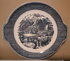 Vintage Currier and Ives “The Rocky Mountain” Tab Handle Plate 10.5” Diameter picture