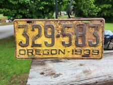 Vintage Rustic 1939 Oregon  License Plate #329 - 583  picture