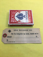 Rare early ERIE RAILROAD CO. FIRE EXTINGUISHER RECORD UNUSED picture