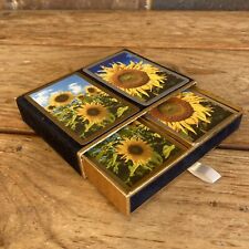 Vintage Congress playing cards Sunflowers double deck in Velvet Box picture