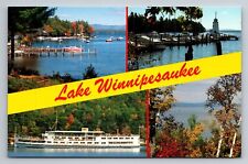 Lake Winnipesaukee New Hampshire Vintage Unposted Postcard picture
