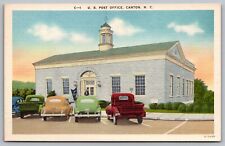 US Post Office North Carolina Street View Government Building Old Cars Postcard picture