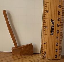 Hand Carved Wooden Miniature Ax Dollhouse Collectible Lumberjack 3.5