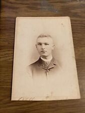 Antique Cabinet Card Photo Ahlborn, chicago , Young Man clean shaven picture