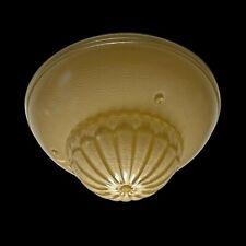 VINTAGE CEILING LIGHT LAMP SHADE GLOBE 3 Hole Champagne Beige Frosted Glass #27 picture