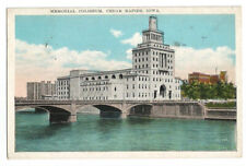 Cedar Rapids IA Postcard Iowa Coliseum & Bridge c1920s picture