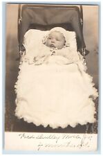 c1910's Fred Dudley Moss Jr. Baby Carrier Stroller Antique RPPC Photo Postcard picture