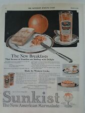 1919 Sunkist orange marmalade jelly new breakfasts vintage food ad  picture
