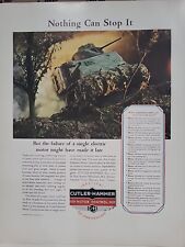 1942 Cutler-Hammer Motor Control Fortune WW2 Print Ad Q3 Tank Battlefield War picture