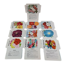 Vintage 1950s/60s Seed Packets Empty Unfolded Dead Stock 10 Assorted Flowers #5 picture