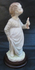 Vintage Capodimonte Bruno Merli Boy Child Nightgown Candle Collectable Figurine picture