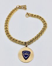 Vintage IBM Quarter Century Club 12K & 10K GF Gold Filled Charm Bracelet picture