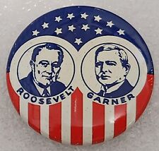 1932 Presidential Election Button Roosevelt & John Garner KLEENEX TISSUE 1968 picture