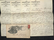 Antique 1897 Letter Chafee’s Hotel Letterhead Middletown CT Connecticut Capitol picture