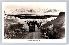 Alaska Highway RPPC, Truck Climbing at Bear Creek Summit, c1930 Vintage Postcard picture